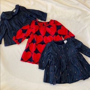 Baby GAP girls dress tops size 3-6m bundle
